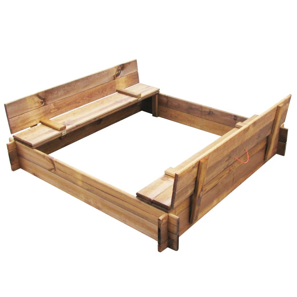 Pieskovisko v tvare štvorca z impregnovaného dreva