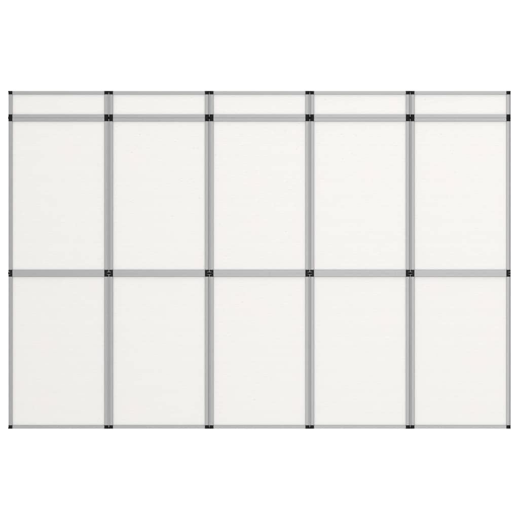 vidaXL 10-panelová skladacia výstavná stena biela