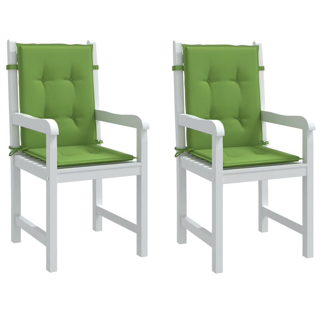vidaXL Vankúše na stoličky 2 ks zelená melanž 100x50x4 cm látka