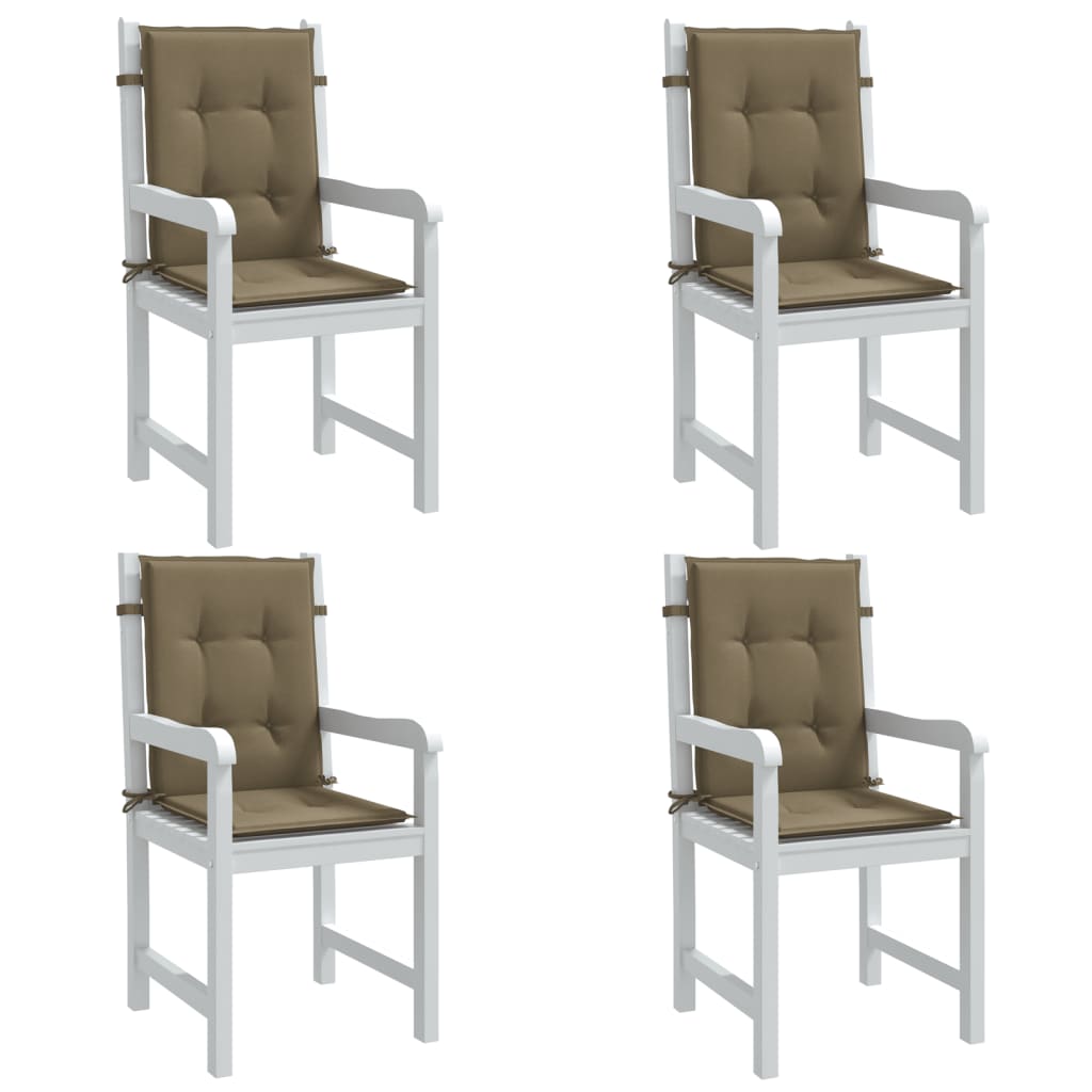 vidaXL Vankúše na stoličky 4 ks sivohnedá melanž 100x50x4 cm látka