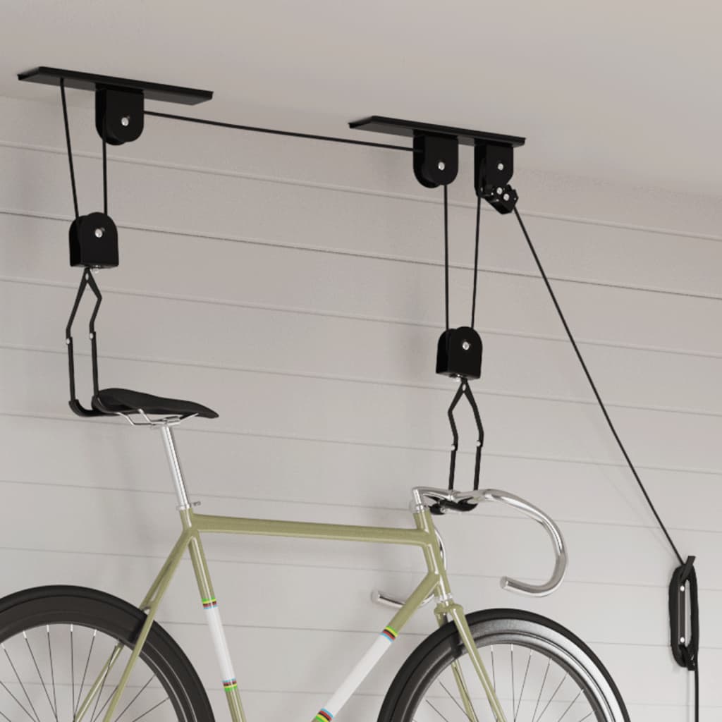 vidaXL Zdviháky na bicykle so stropným držiakom 2 ks 20 kg