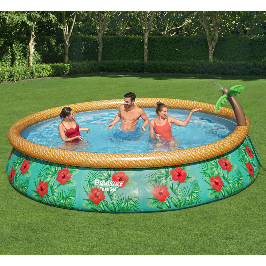 Bestway Nafukovacia súprava bazéna rajské palmy 457x84 cm