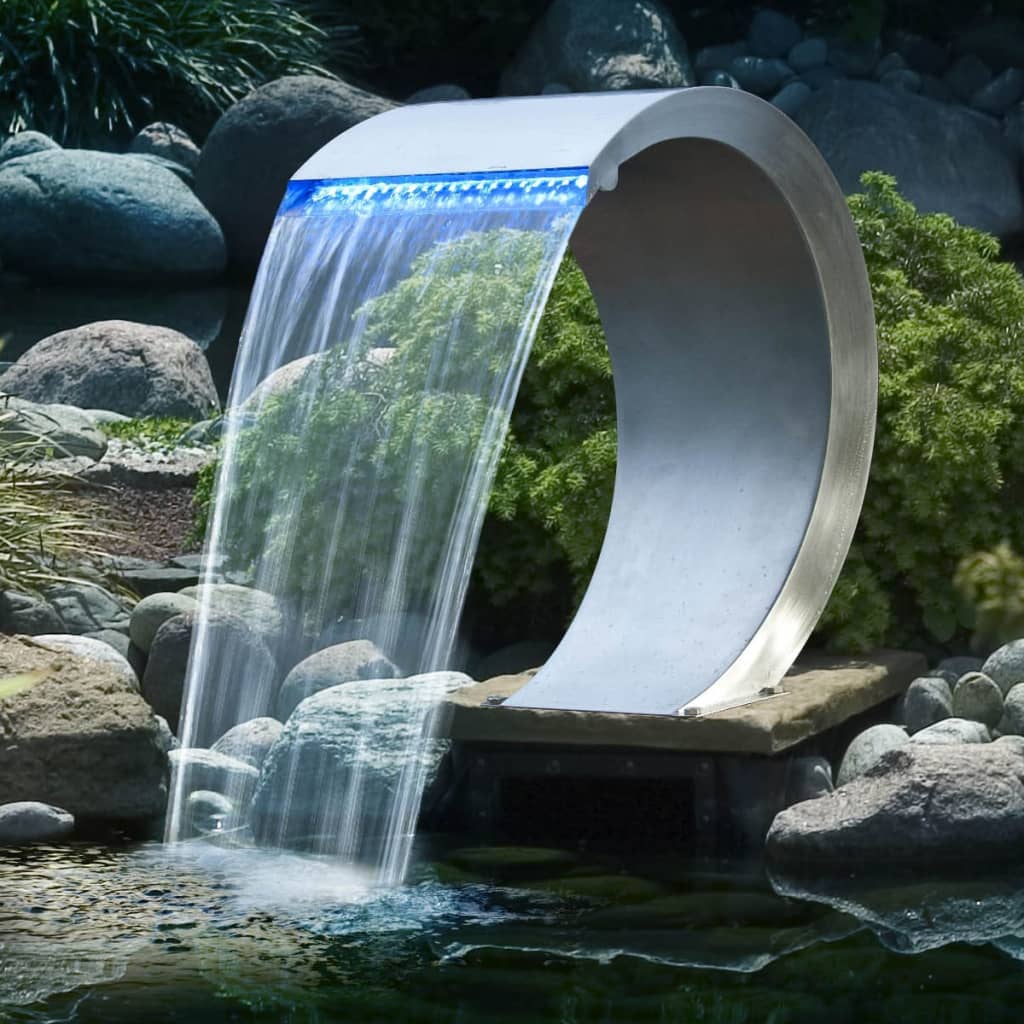 Ubbink Mamba vodopád z nerezovej ocele s LED osvetlením