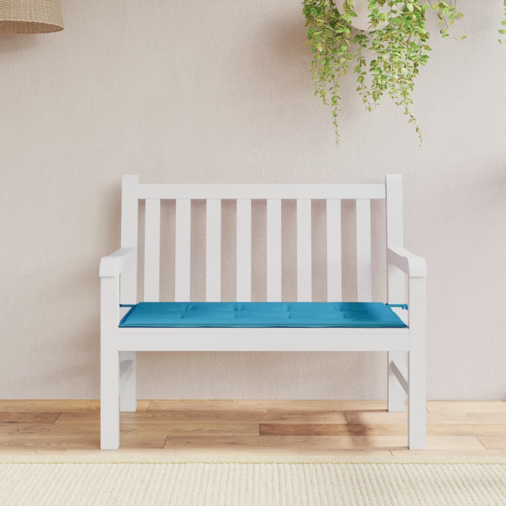 vidaXL Sedák na záhradnú lavičku, modrý, 100x50x3 cm