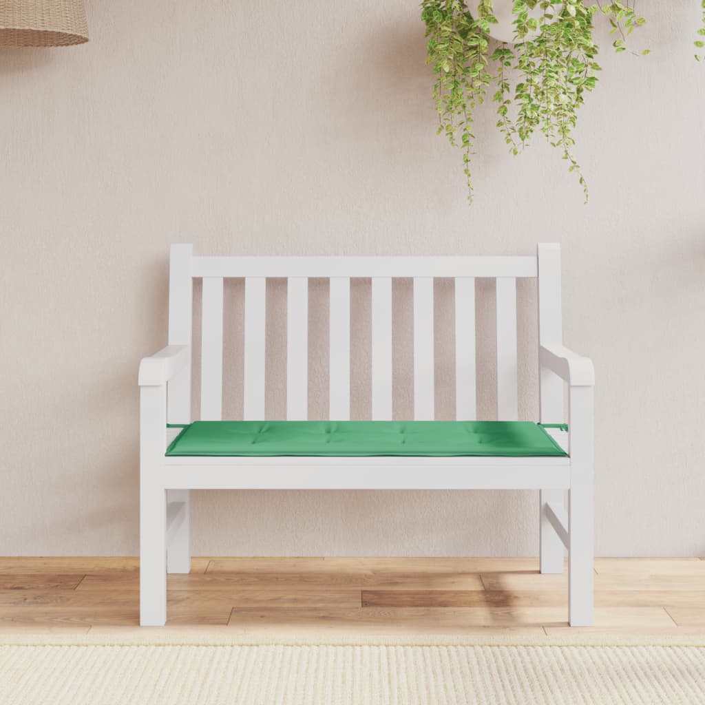 vidaXL Sedák na záhradnú lavičku, zelený, 100x50x3 cm