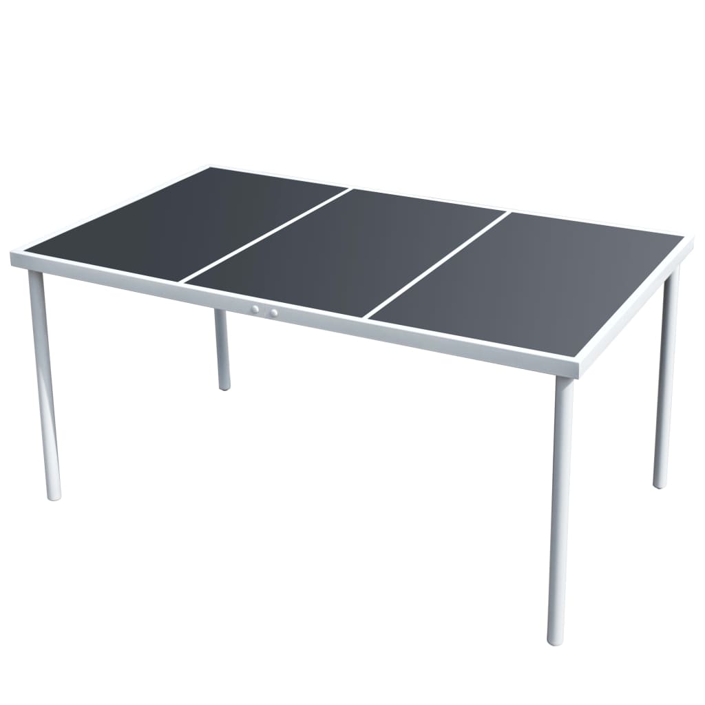 vidaXL Vonkajší jedálenský stôl, 150x90x74 cm, čierny