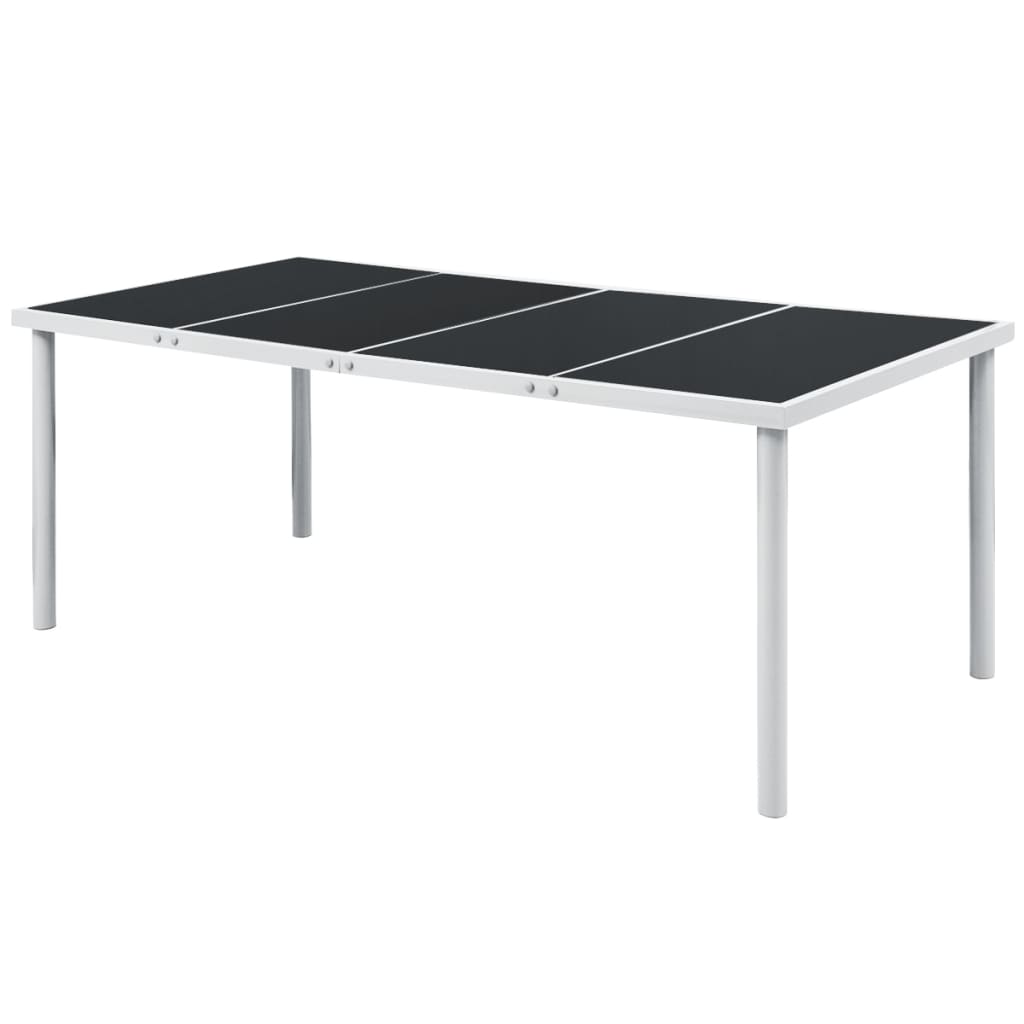 vidaXL Vonkajší jedálenský stôl, 190x90x74 cm, čierny