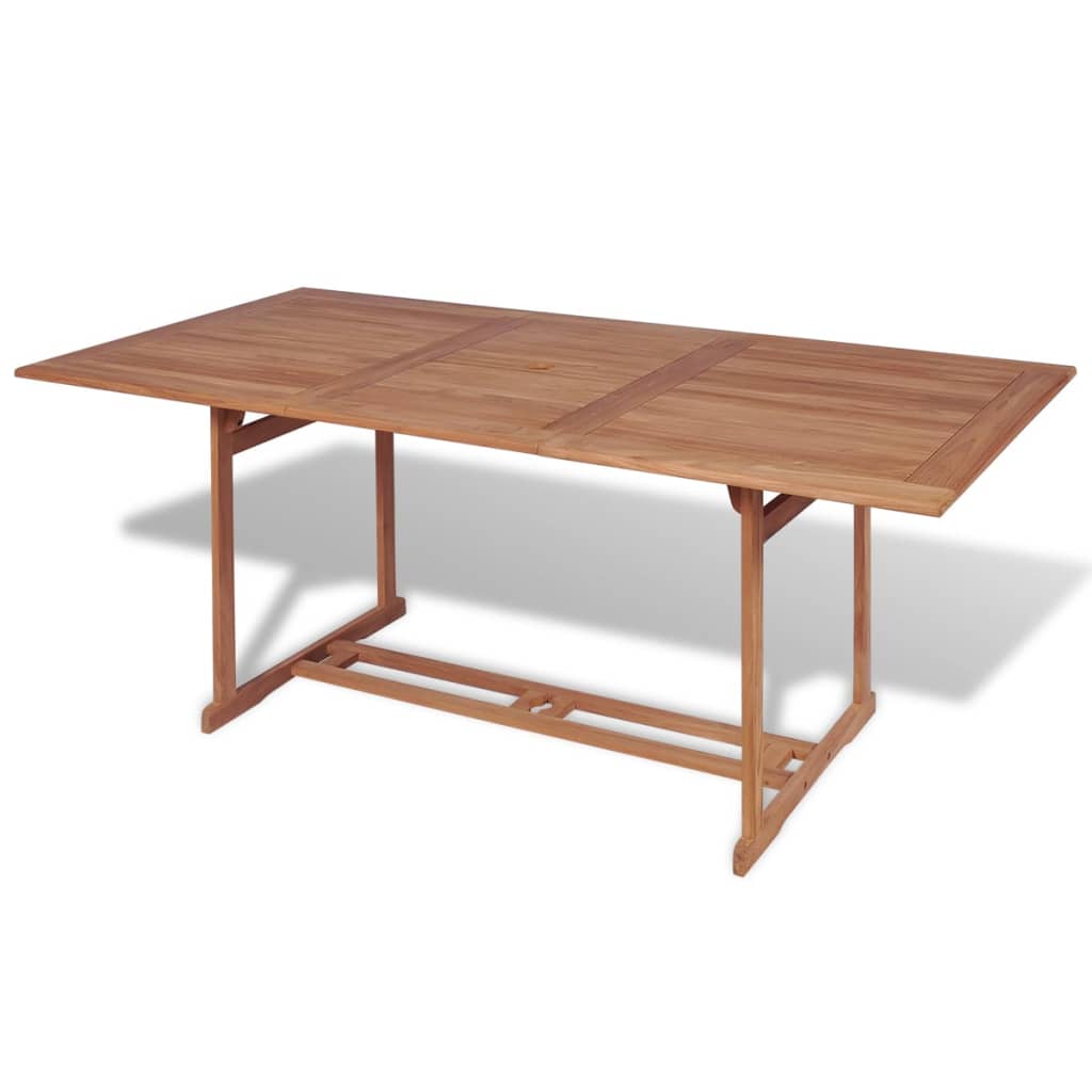 vidaXL Jedálenský obdĺžnikový stôl z teakového dreva, 180x90x75 cm