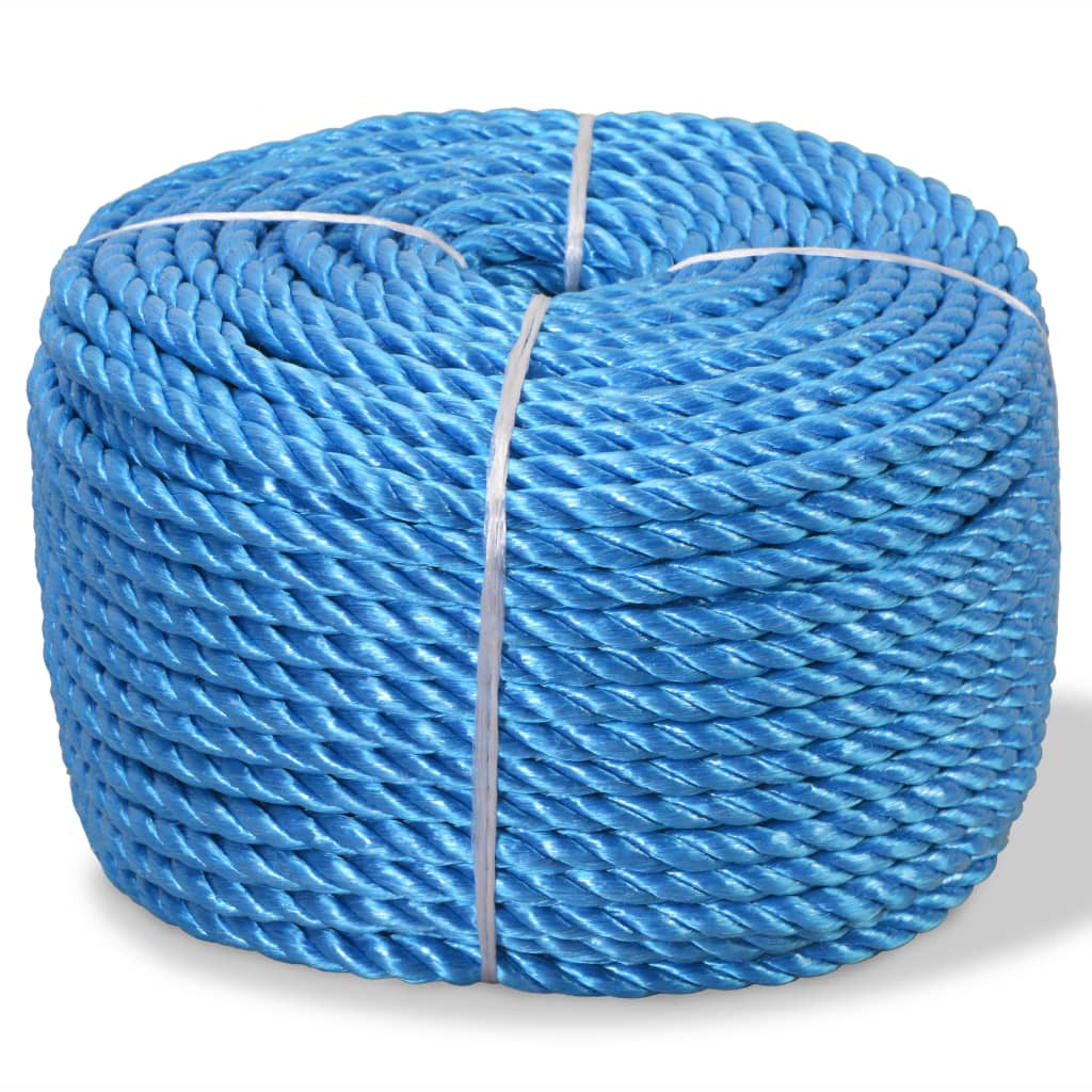 vidaXL Krútené lano, polypropylén 6 mm, 200 m, modré
