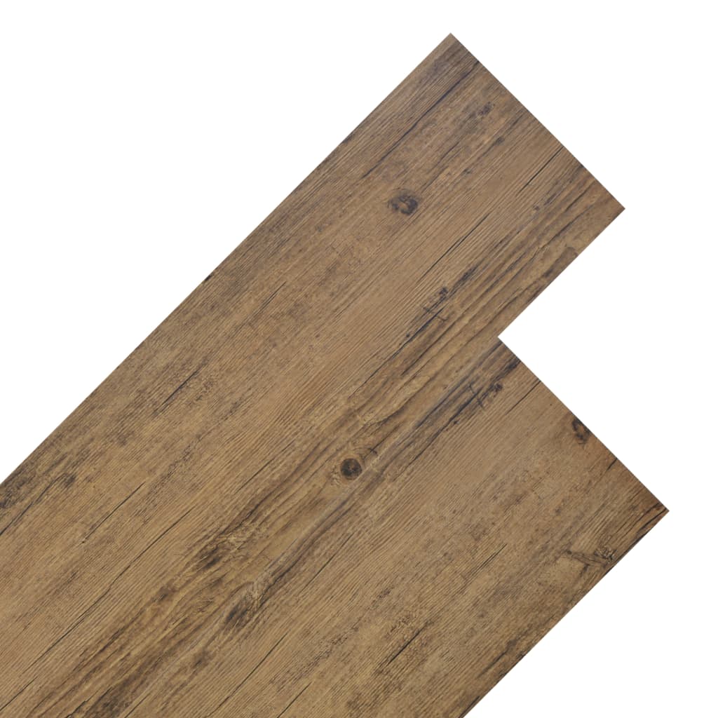 vidaXL Podlahové dosky z PVC 5,26 m², 2 mm, hnedý orech