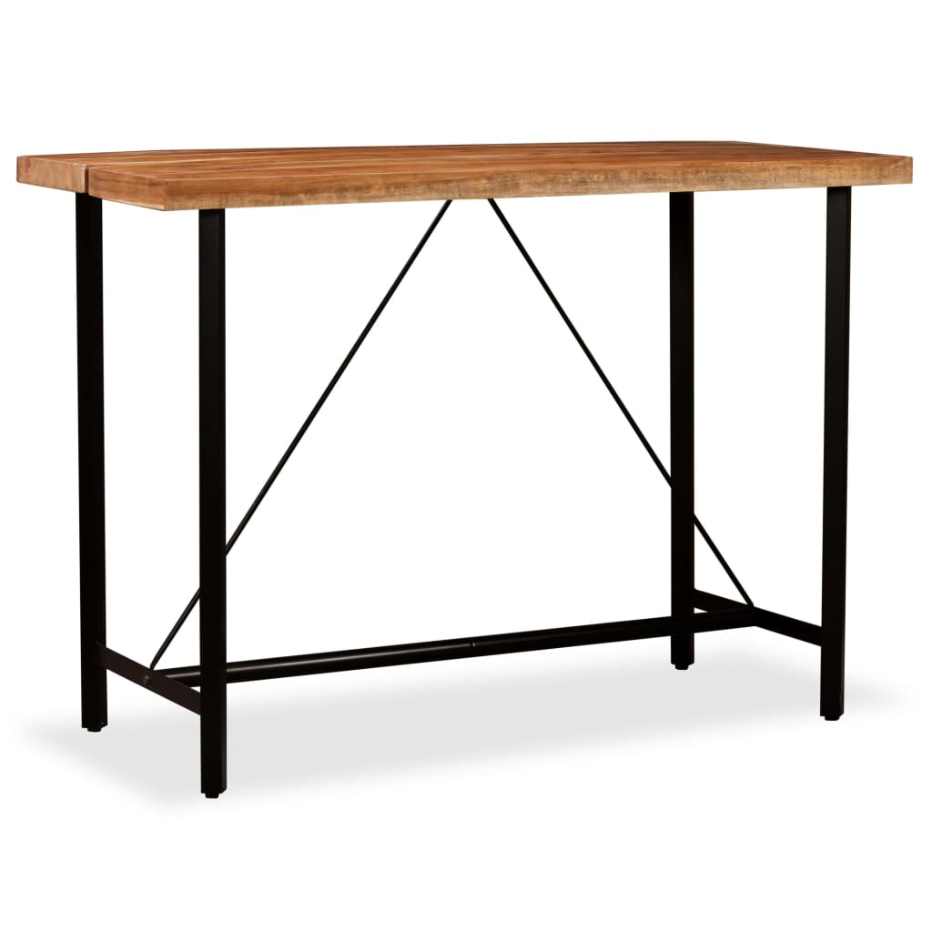 vidaXL Barový stôl, masívne sheeshamové drevo, 150x70x107 cm