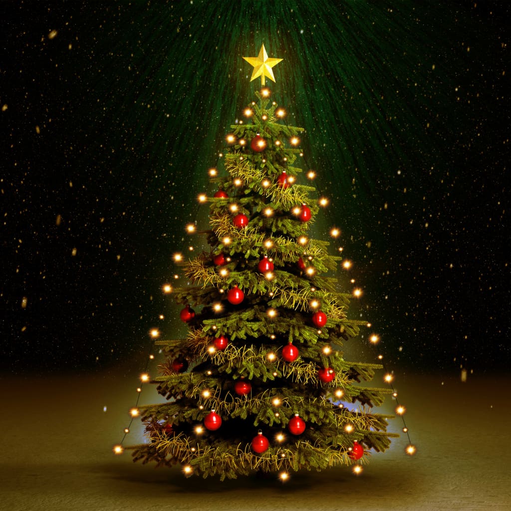 vidaXL Svetelná reťaz na vianočný stromček 150 LED diód, IP44 150 cm
