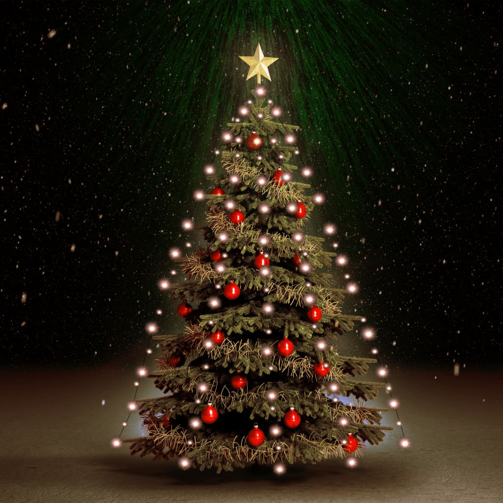 vidaXL Svetelná reťaz na vianočný stromček 210 LED diód, IP44 210 cm