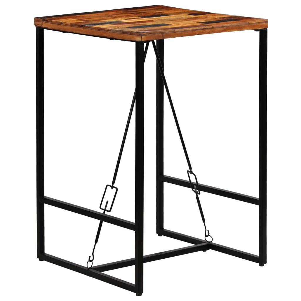 vidaXL Barový stôl, masívne recyklované drevo 70x70x106 cm
