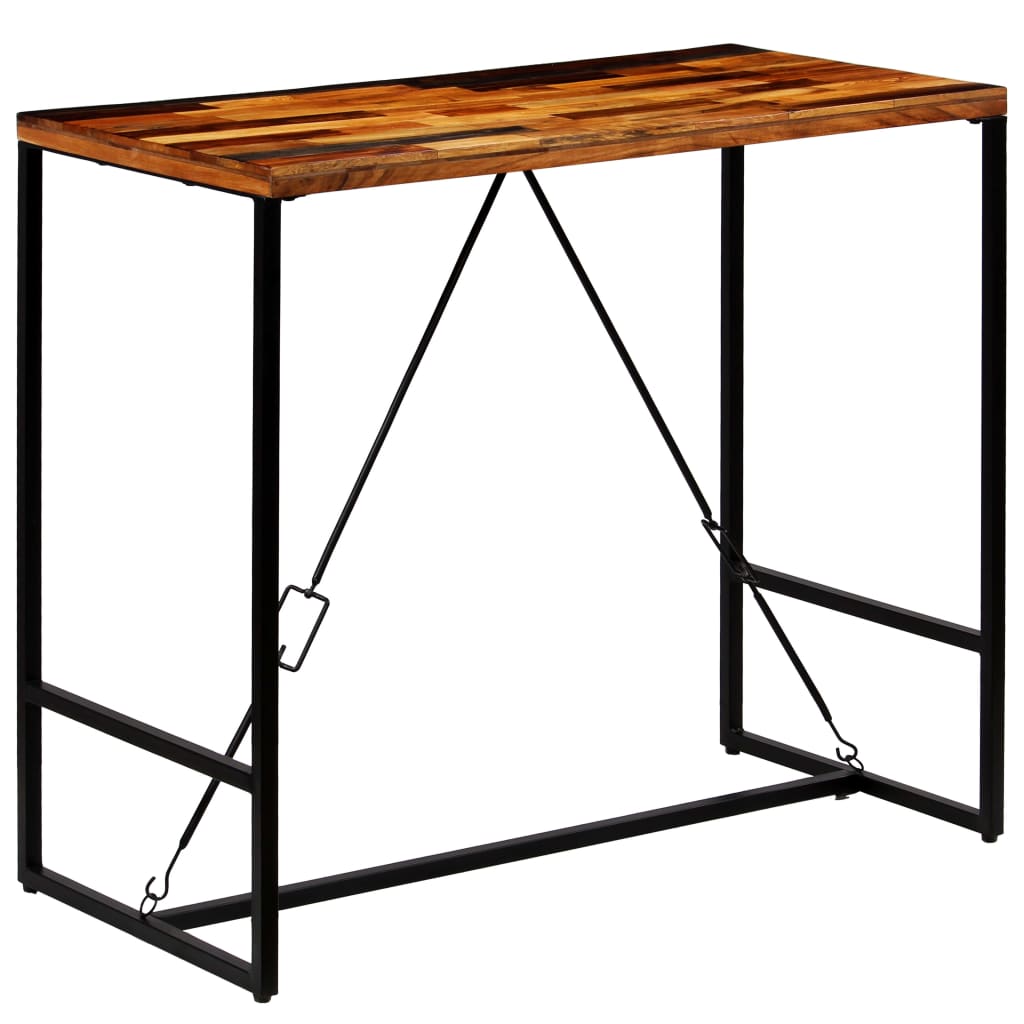 vidaXL Barový stôl, masívne recyklované drevo, 120x60x106 cm