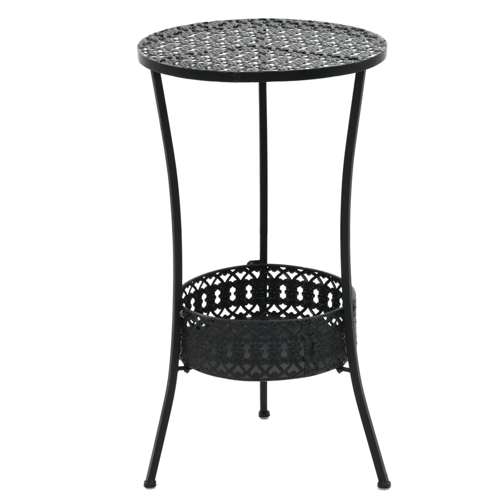 vidaXL Bistro stolík vo vintage štýle okrúhly kovový 40x70 cm čierny
