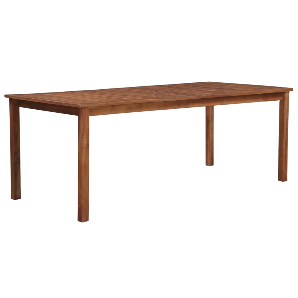 vidaXL Vonkajší jedálenský stôl masívne akáciové drevo 200x90x74 cm