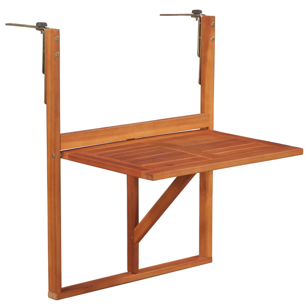 vidaXL Balkónový stolík z masívneho akáciového dreva hnedý