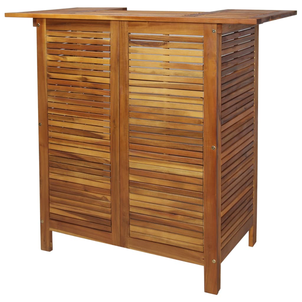 vidaXL Barový stolík, masívne akáciové drevo 110x50x105 cm