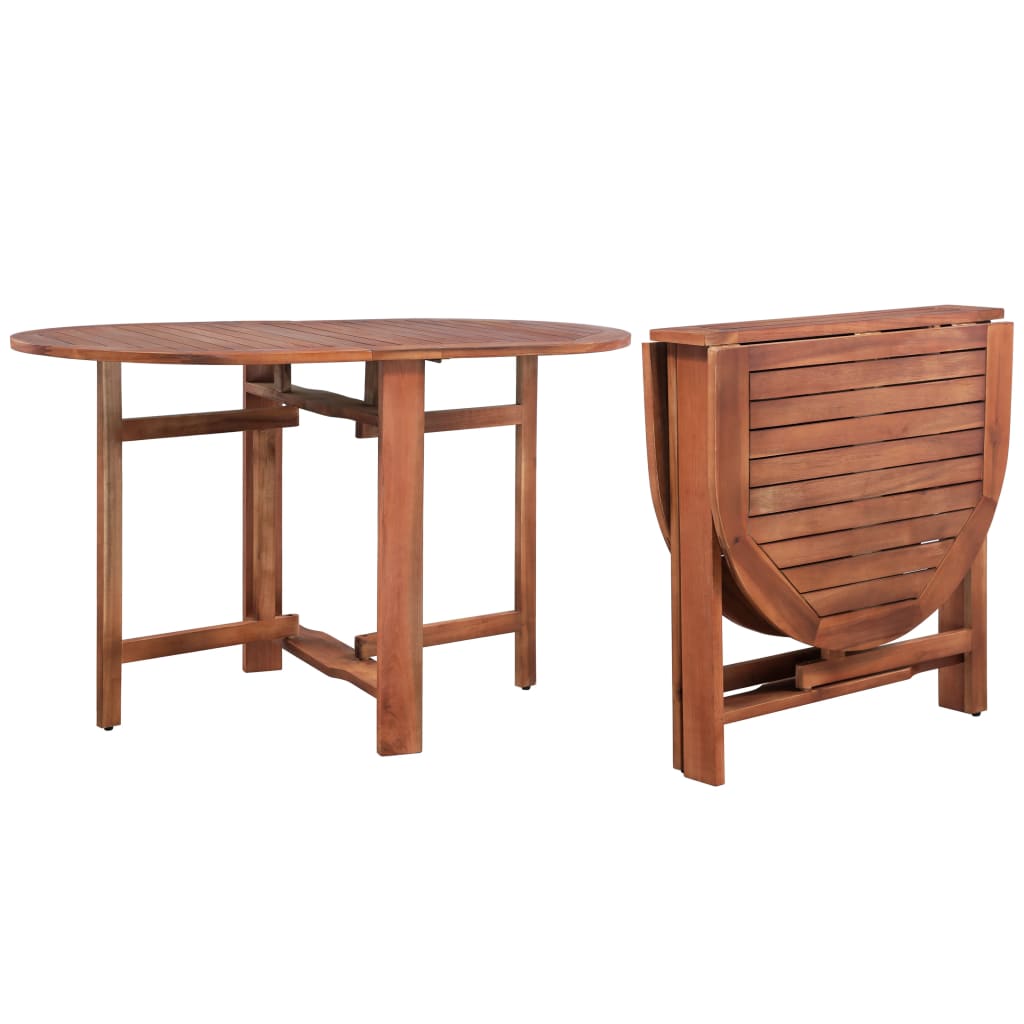 vidaXL Vonkajší jedálenský stôl z akáciového dreva oválny 120x70x74 cm
