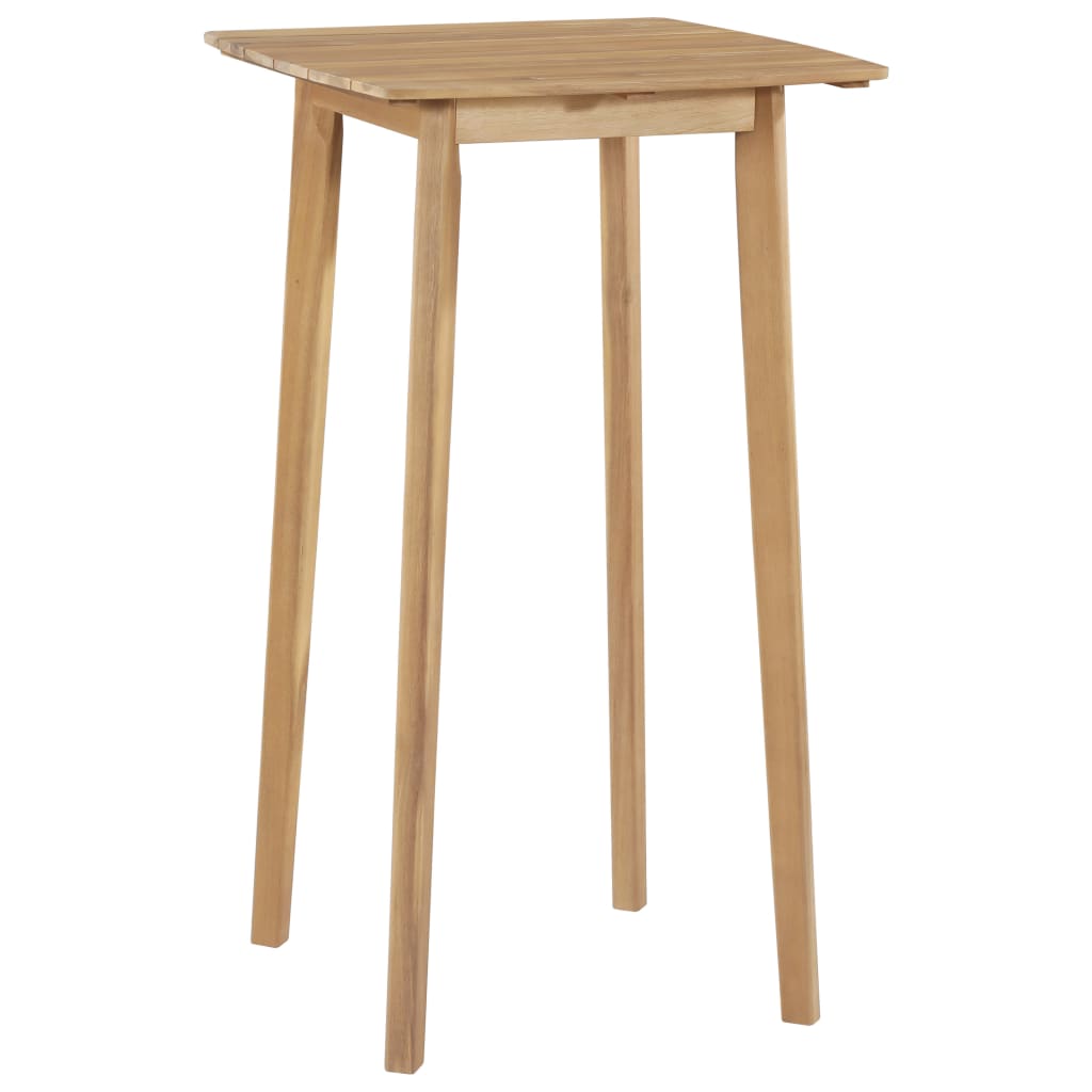 vidaXL Barový stolík, masívne akáciové drevo 60x60x105 cm