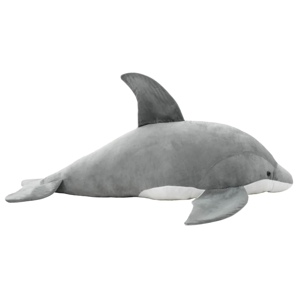 vidaXL Hračka sivý plyšový delfín 