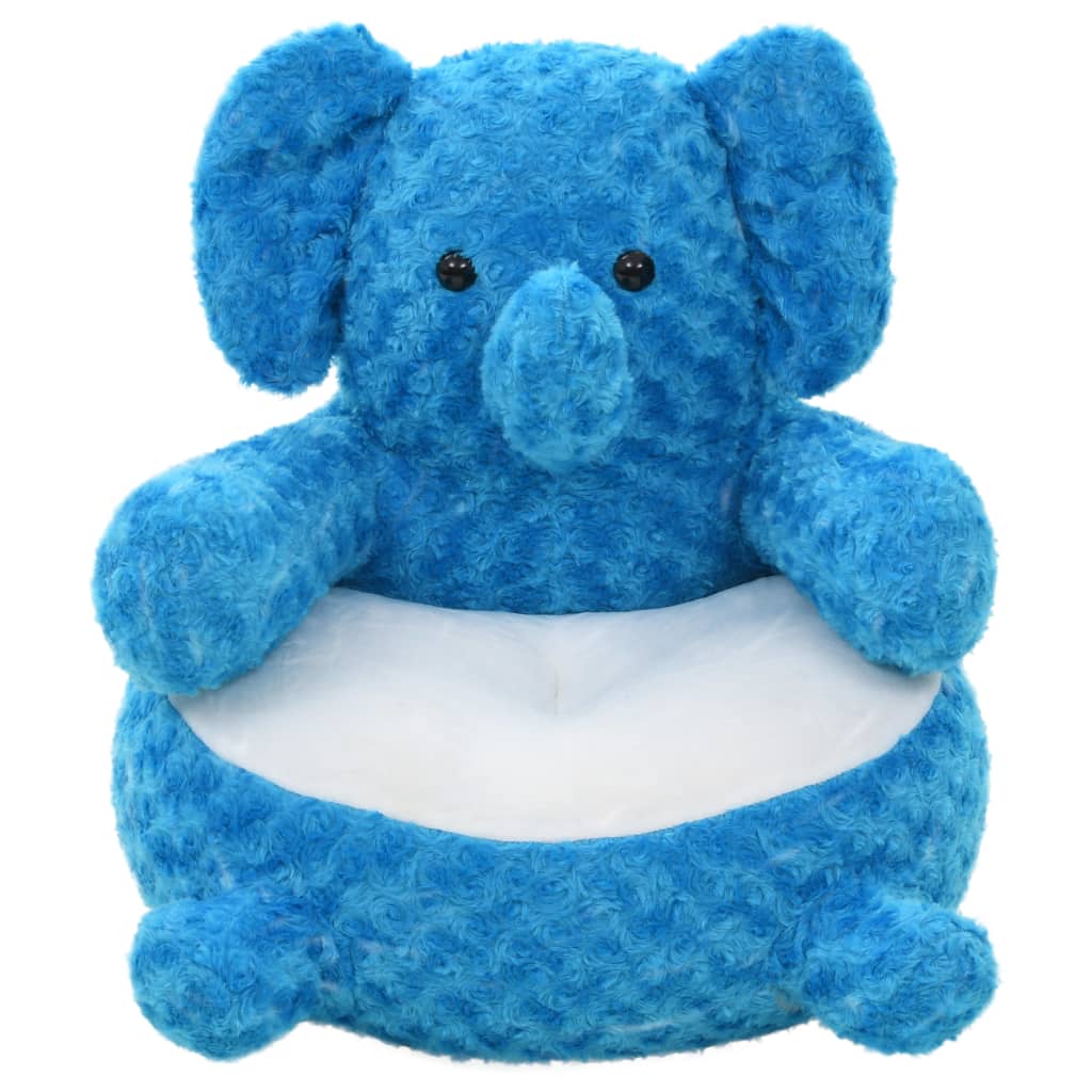 vidaXL Hračka plyšový slon modrý