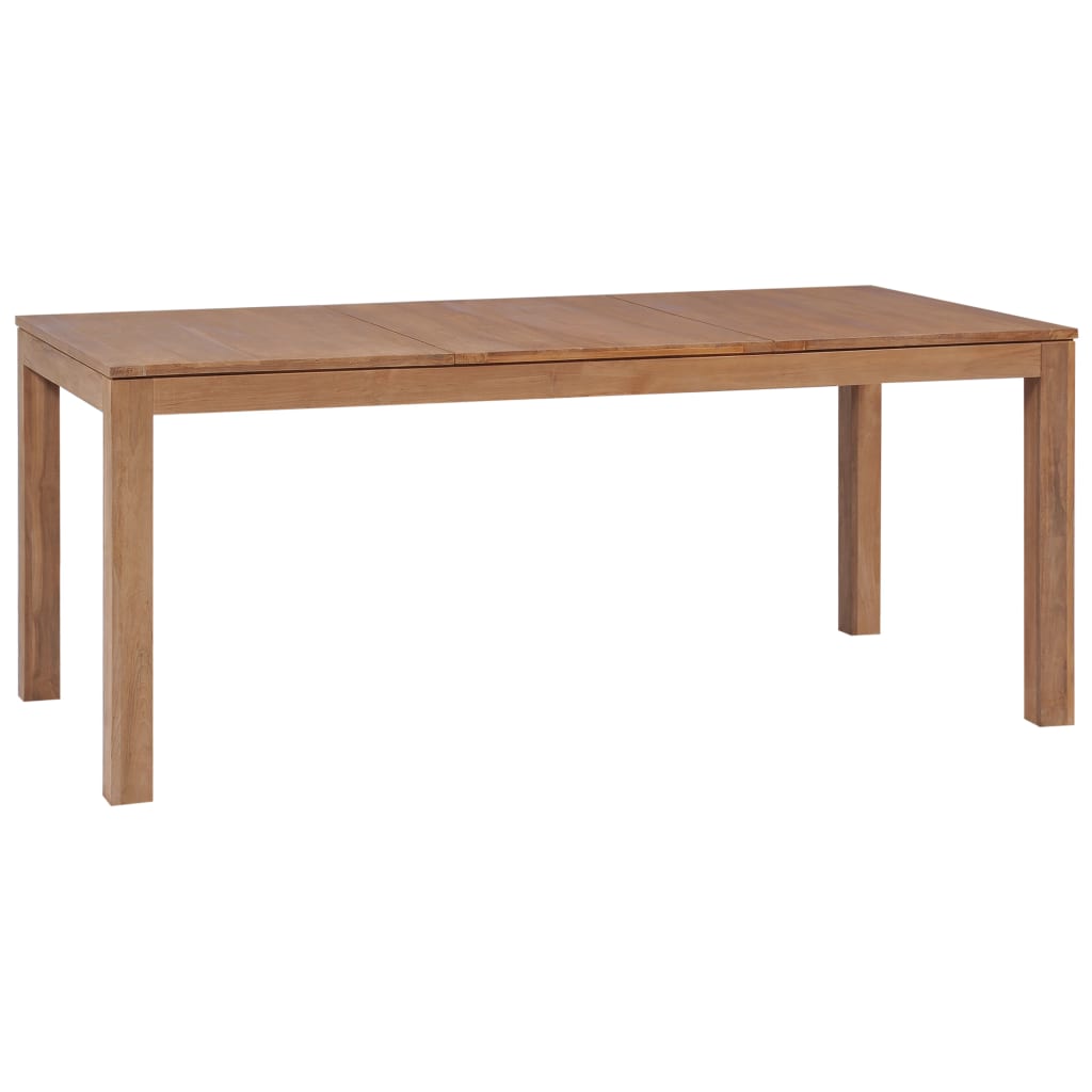 vidaXL Jedálenský stôl z masívneho teakového dreva s prirodzeným povrchom 180x90x76 cm