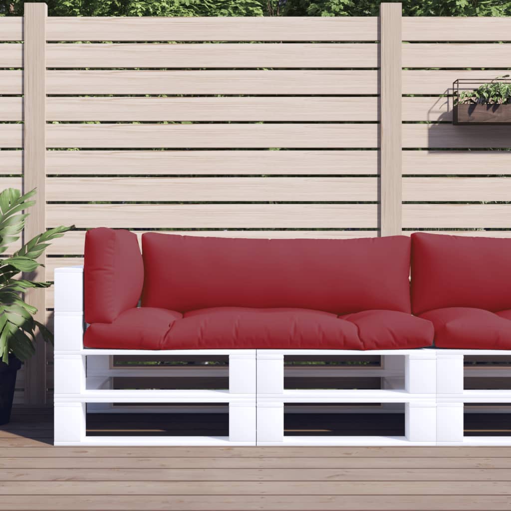vidaXL Podložky na paletový nábytok 3 ks, červené, polyester 