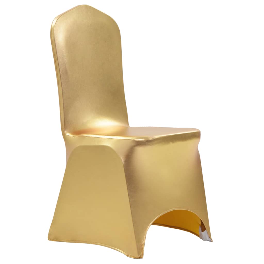 vidaXL Naťahovacie návleky na stoličky 25 ks, zlaté