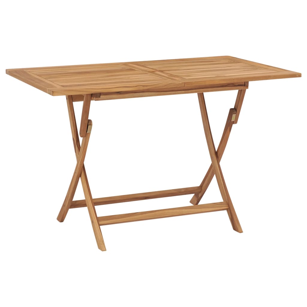 vidaXL Skladací záhradný jedálenský stôl 120x70x75 cm teakové drevo