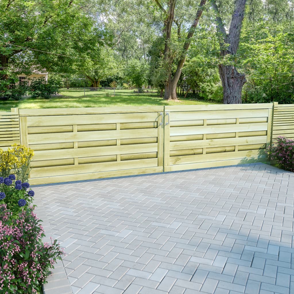 vidaXL Záhradné brány 2ks impregnované borovicové drevo FSC 150x75 cm 