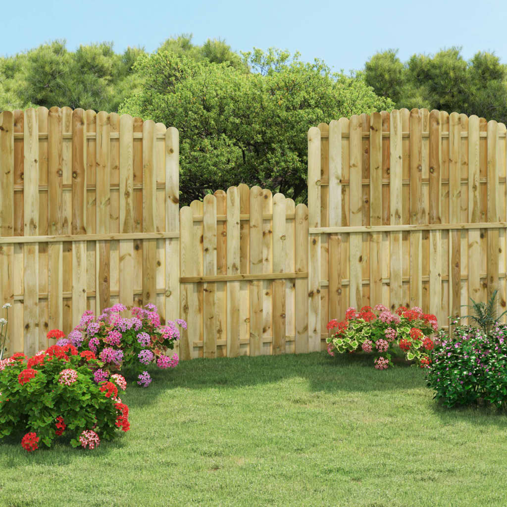 vidaXL Záhradná brána FSC impregnované borovicové drevo 100x125 cm oblúkový dizajn