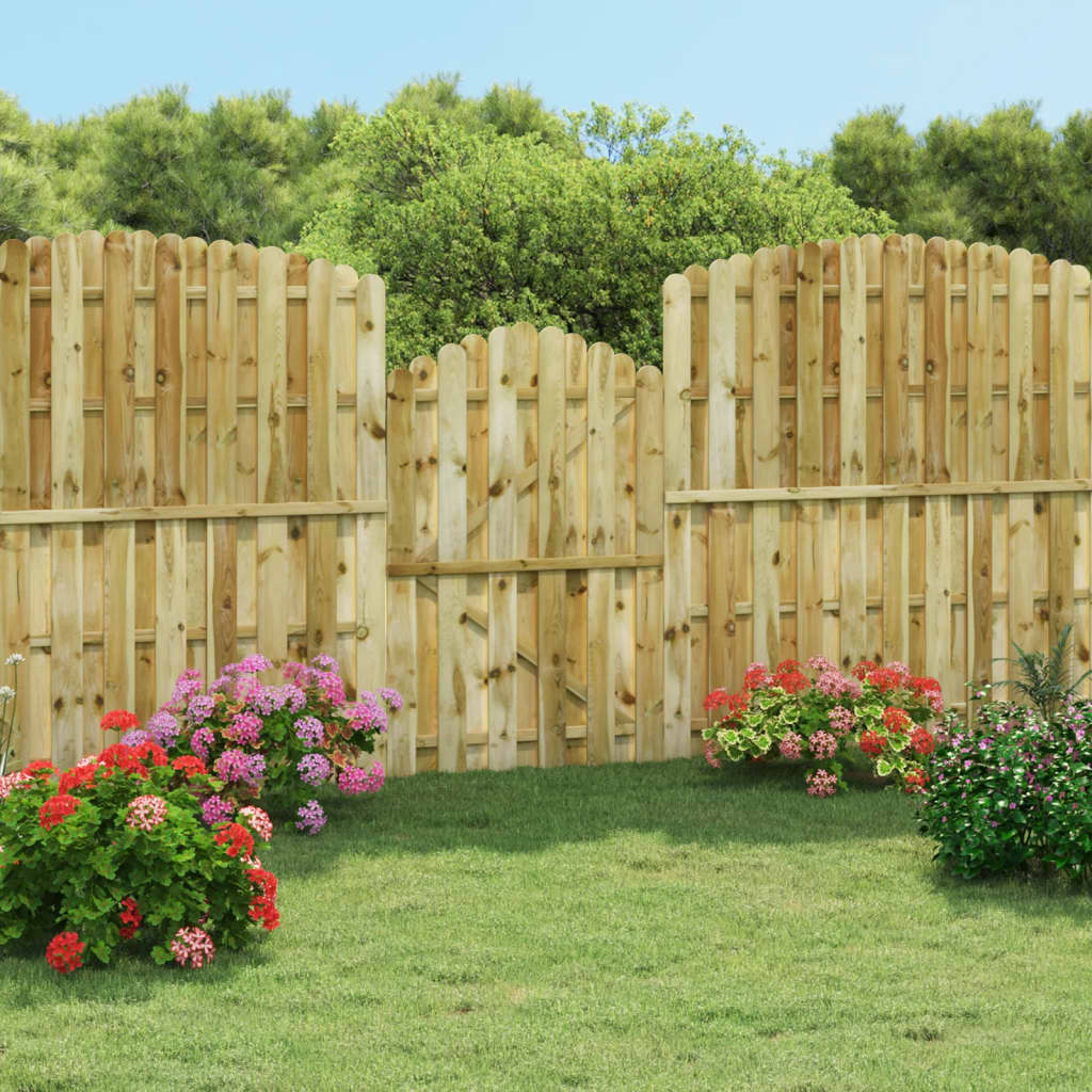 vidaXL Záhradná brána FSC impregnované borovicové drevo 100x150 cm oblúkový dizajn