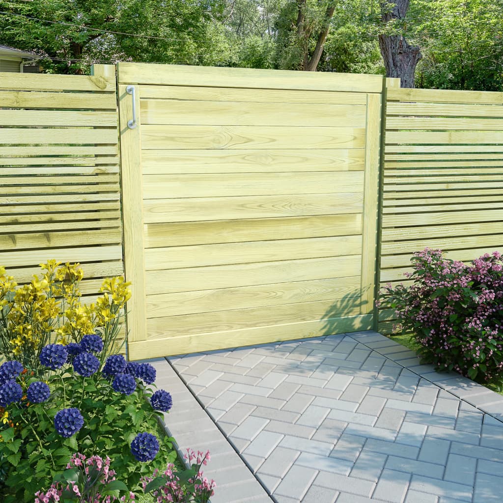 vidaXL Záhradná brána impregnované borovicové drevo FSC 100x100 cm 