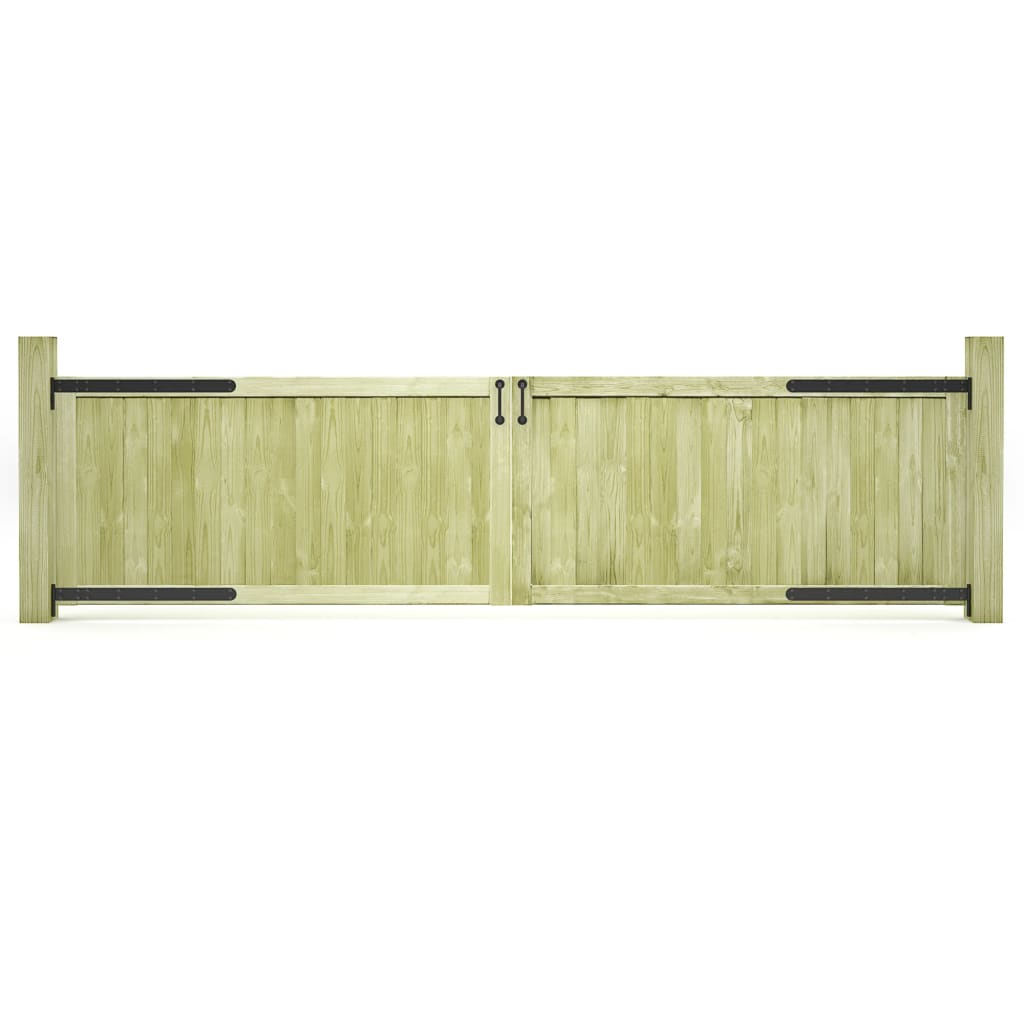 vidaXL Záhradné brány 2ks impregnované borovicové drevo FSC 300x75 cm