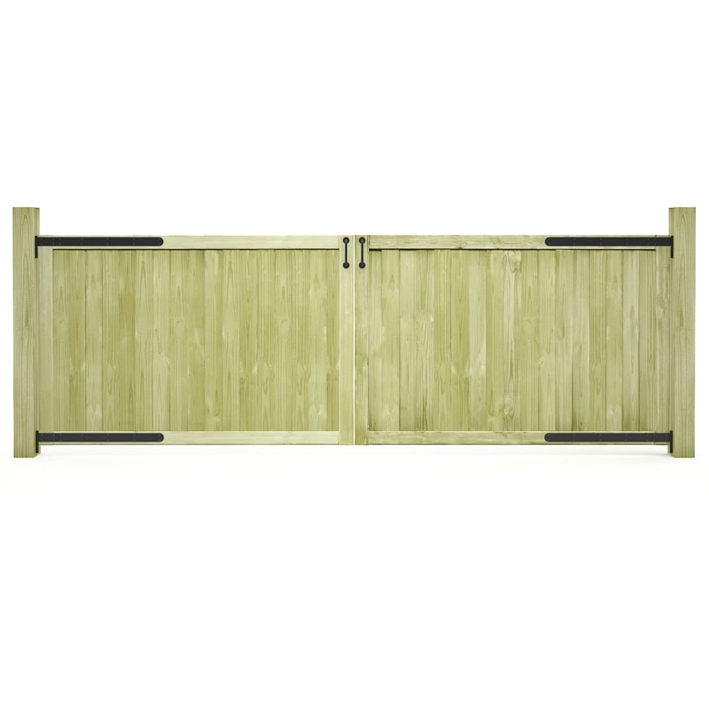vidaXL Záhradné brány 2ks impregnované borovicové drevo FSC 300x100 cm 