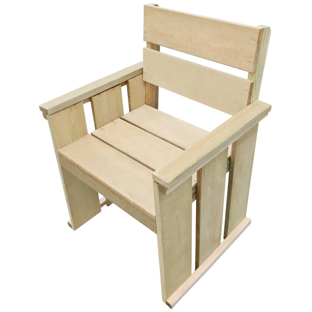 vidaXL Vonkajšia stolička FSC impregnované borovicové drevo