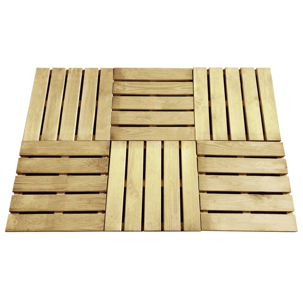 vidaXL Podlahové dlaždice 6 ks zelené 50x50 cm FSC drevo