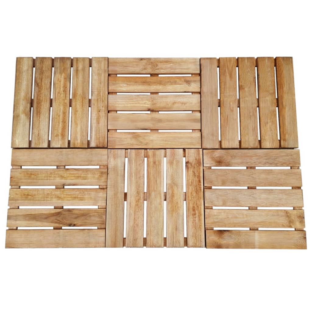 vidaXL Drevená podlahová dlažba 8 ks 50x50 cm FSC drevo hnedá 