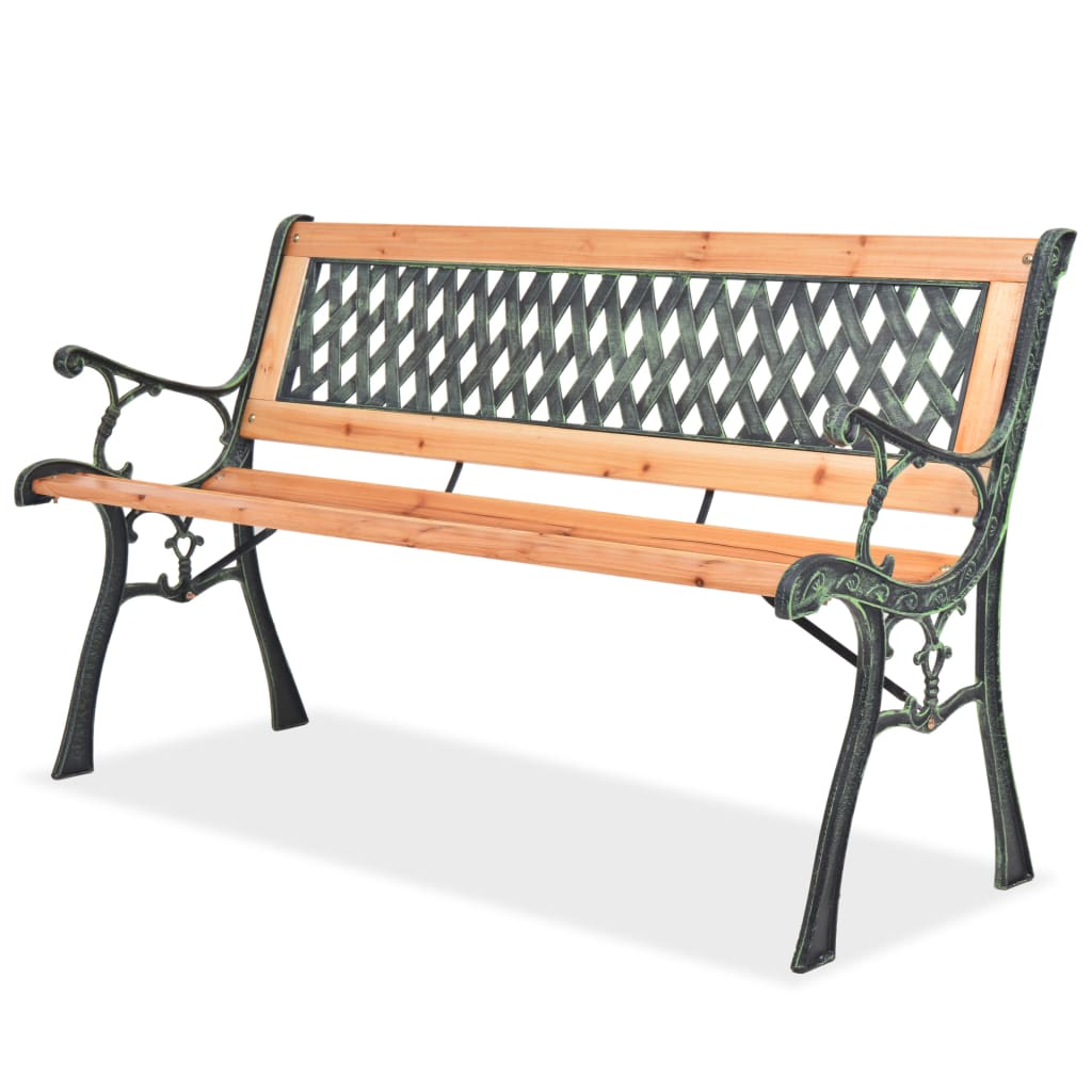 vidaXL Záhradná lavička s operadlom s diamantovým vzorom, nostalgický vzhľad