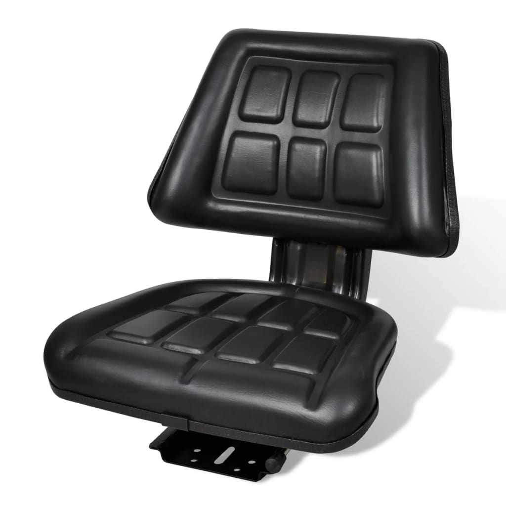 vidaXL Traktorové sedadlo s operadlom, čierne