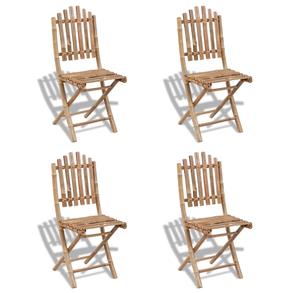 Skladacie bambusové stoličky 4 ks (41498 x 2)