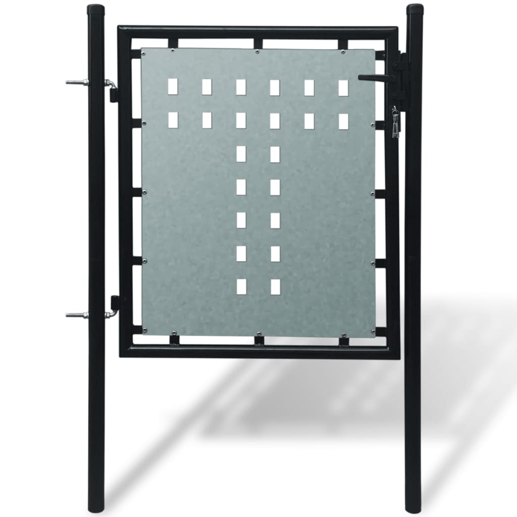 Čierna jednokrídlová ozdobná bránka 100 x 150 cm