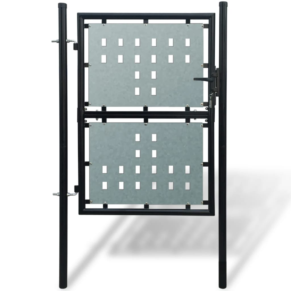 Čierna jednokrídlová ozdobná bránka 100 x 200 cm