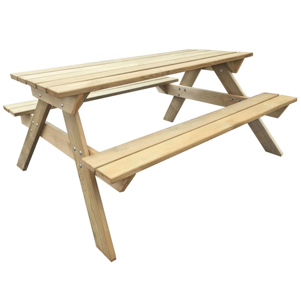 Drevený piknikový stôl 150 x 135 x 71,5 cm