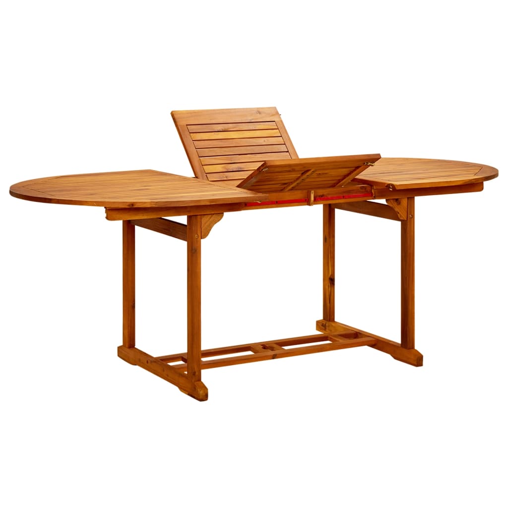 vidaXL Vonkajší rozšíriteľný jedálenský stôl z akáciového dreva