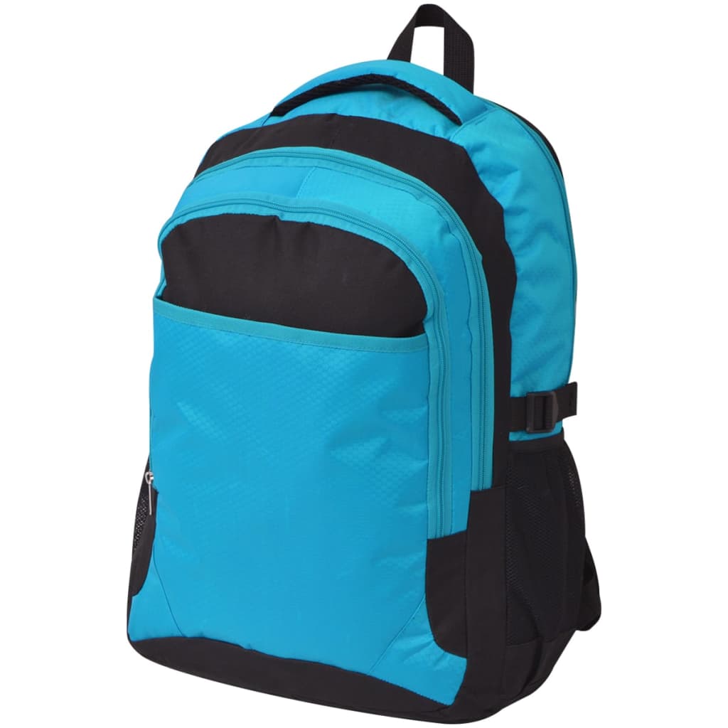 vidaXL Školský batoh, 40 l, čierno-modrý