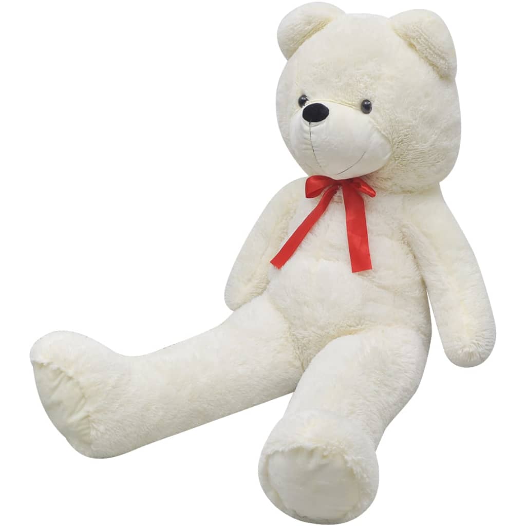 vidaXL Plyšová hračka biely medvedík, 260 cm