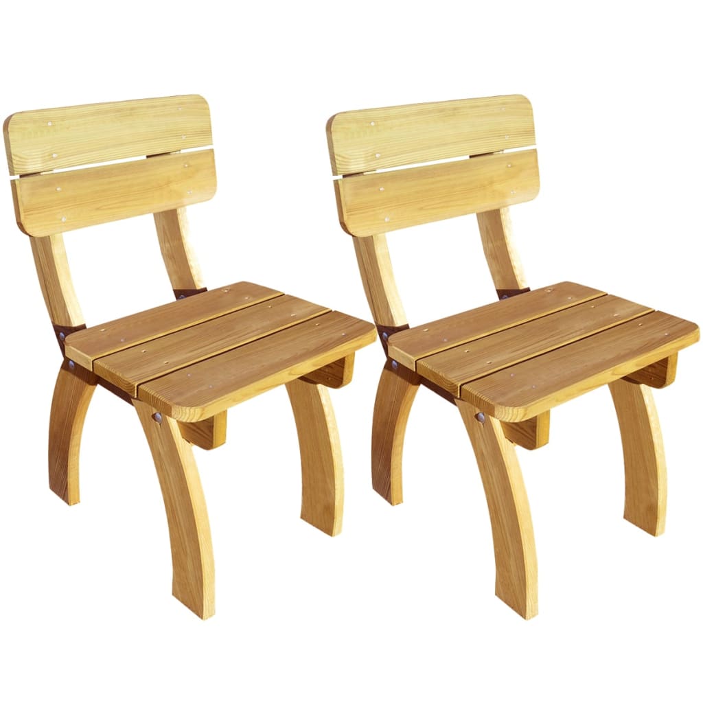 vidaXL 2 záhradné stoličky, impregnované borovicové drevo